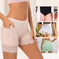 thumbnail image 5 of AOMPMSDX Seamless Non Shorts For Underskirt Ladies Anti Scratch Underwear Flat Shorts Lace Shorts Beige XL, 5 of 8