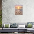 thumbnail image 4 of Beach Wall Art Beach Heart Pictures Wall Decor Coastal Sunset Sunrise Canvas Prints Ocean Waves Seascape Painting Modern Artwork Home Decoration for Bathroom Bedroom Living Room 12"x16", 4 of 6