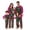 H, variant on Matching Christmas Pajamas for Family, Skin-Friendly Deep Red Cotton Pajamas, Jesus Tree Pattern Raglan Christmas Pjs