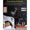 thumbnail image 4 of Alarm Clock with Bluetooth Speaker for Heavy Sleepers Adults,Digital Clock for Bedroom,Dual Alarms with Mirror LED Display,USB Charger,Ok to Wake Up for Kids,Teens (Red), 4 of 7