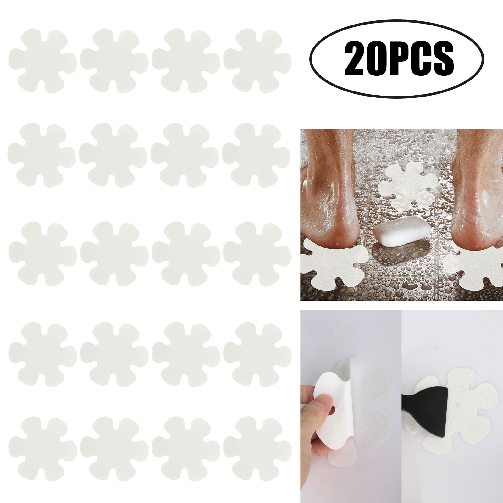 20 Flower Anti-slip Bathtub Sticker Safety Applique Bath Shower Treads Tub Decal 