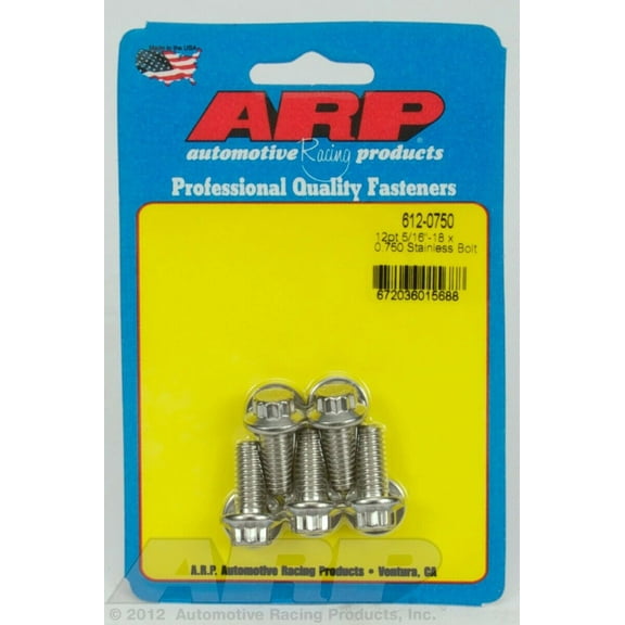 ARP INC. 612-0750 5/16-18 X 0.750 12PT SS BOLTS