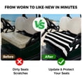 thumbnail image 4 of Golf Cart Seat Covers for 2 Seater,Black Striped Microfiber Cart Seat Towel Blanket,Modern Simple Monochrome Geometric White Absorbent Breathable NonSlip Bench Seats Protector for Golf Course 51"x31", 4 of 9