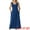 Dark Blue, variant on DARING DIVA Maxi Sleeveless V Neck Tie Waist Casual Long Dress S Dark Green