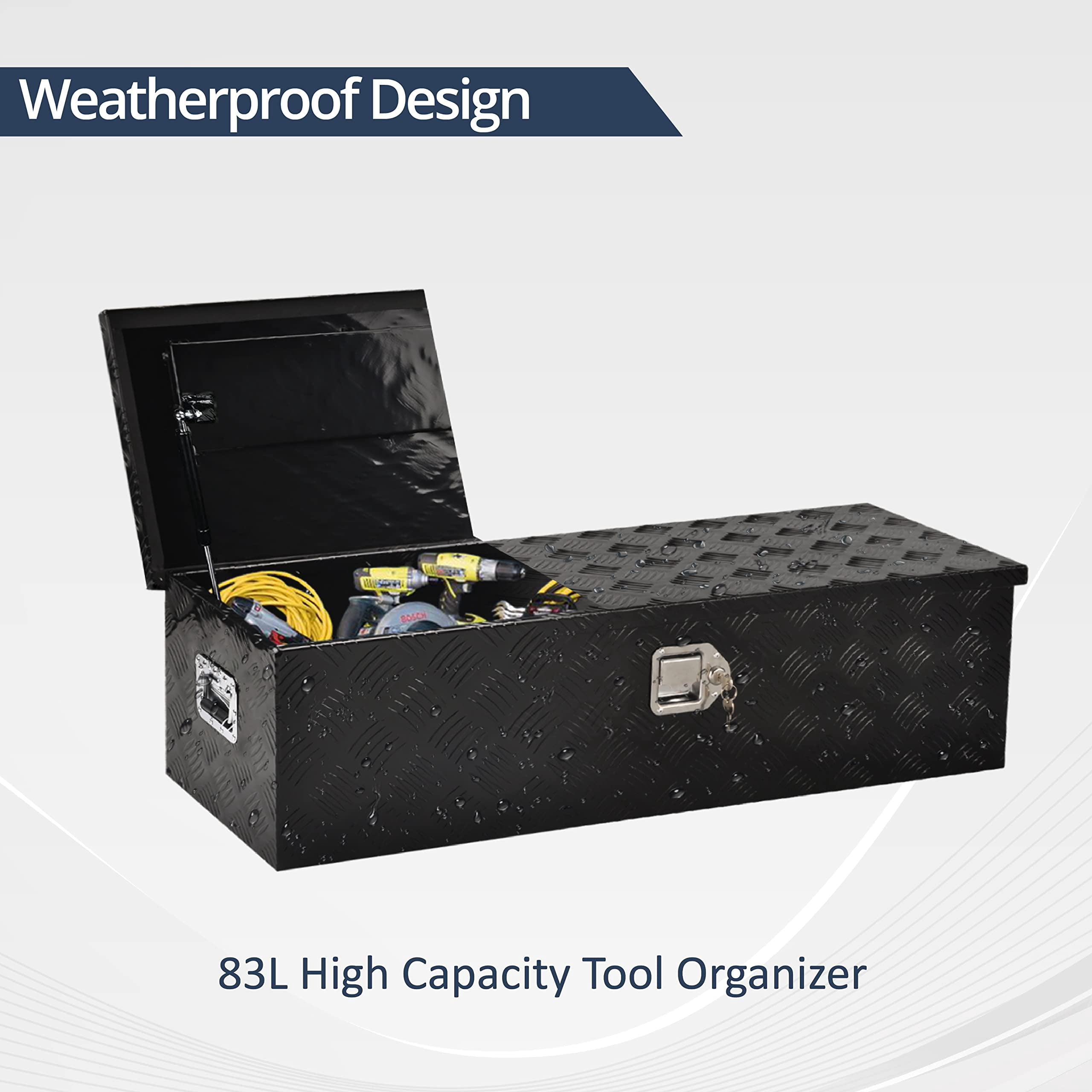 BATONECO PERFORMANCE Durable Tool Boxes & Organizers, Aluminum Black, 39 x 13 x 10 Inches, 19 lb