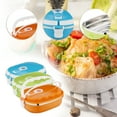 thumbnail image 2 of PVCS 1-layer 900ml Rectangular Food Lunch Box Stainless Steel Lunch Box Lunch Box Food Storage Box Children's Lunch Box Hot Food, 2 of 7