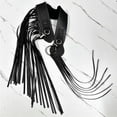 thumbnail image 4 of Women Imitation Leather Belt with Tassel Design Solid Color Adjustable Waist Belt Retro Style Clothing Accessory, 4 of 7