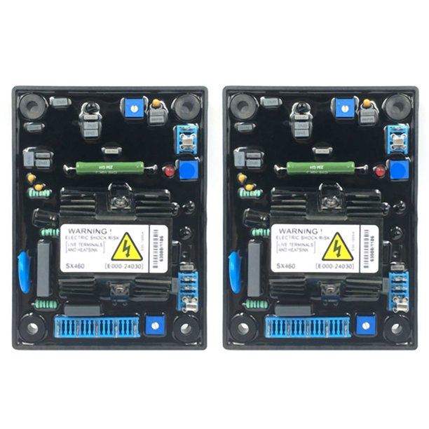 2X Regulador Automático de Voltaje AVR SX460 para Generador 12972 Estabilizador de Potencia