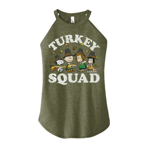 Peanuts - Turkey Squad - Juniors High Neck Tank Top