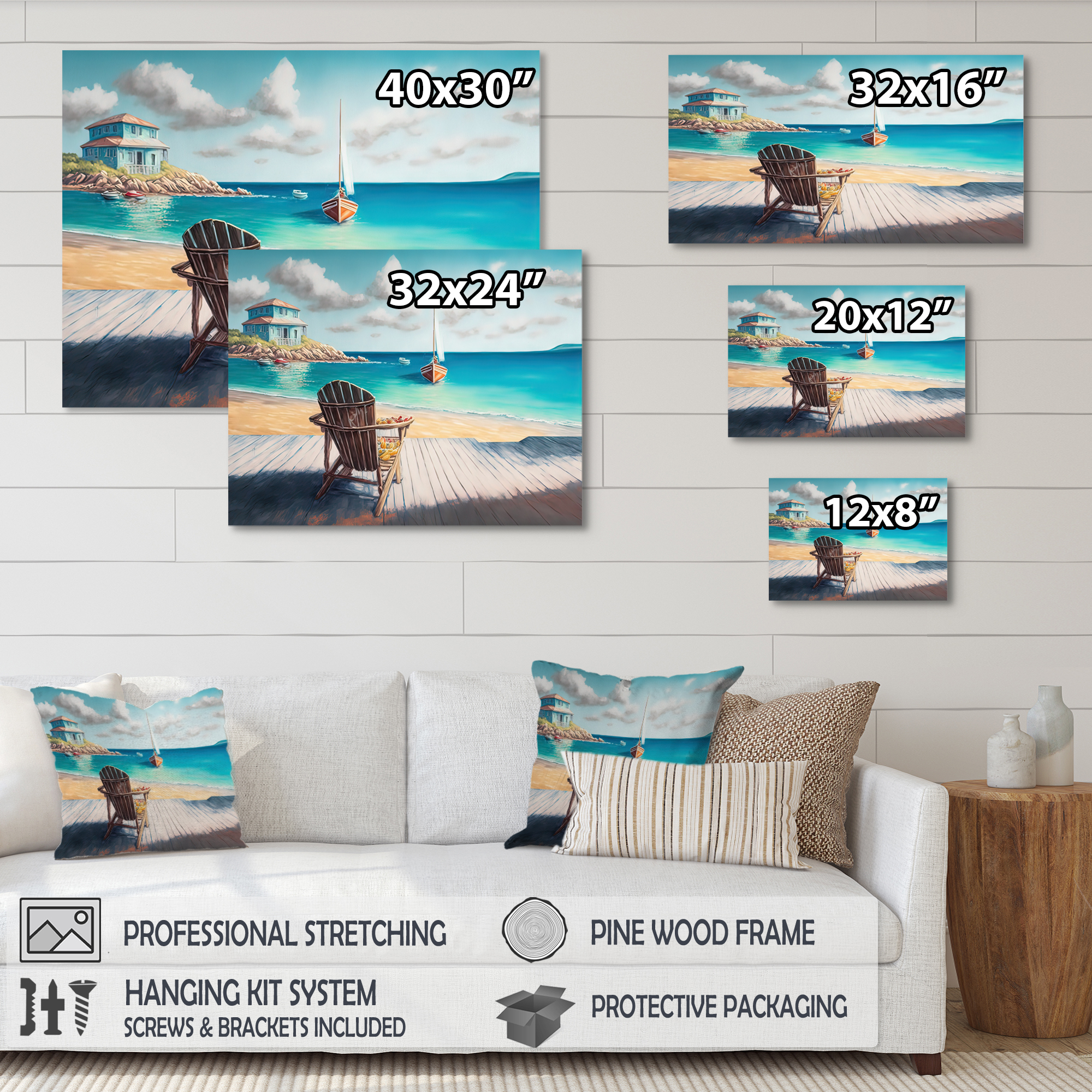 Designart Relax At The Beach I Canvas Wall Art