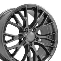 OE Wheels CV22B 18 Inch Rim Fits Corvette C7 Z06 Style 5x120.65 18x8.5 Gloss Gunmetal - Hollander 5734 (1)