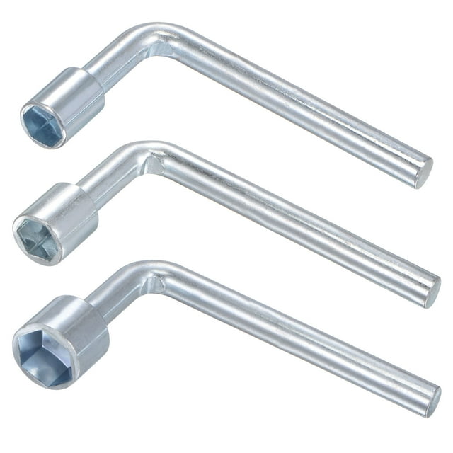 Unique Bargains 8mm 10mm 13mm Metric L Shaped Angled Open Hex 6 Point Socket Wrench, Single Ended