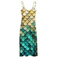 thumbnail image 5 of Mermaid Fish Scales Design Sleeveless Dress Woman Fashion Long Dresses Women's Summer Suit Dress 2025, 5 of 7