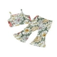 thumbnail image 1 of Girl Summer Set Flower Printed Waffle Camisole Flared Pants, 1 of 6