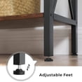 thumbnail image 4 of Standing Shelf Ladder Rack with 4 Open Shelves Bookshelf Kitchen Shelf for Kitchen Office Rustic Brown and Black, 4 of 6