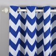 thumbnail image 4 of Efavormart 2 Panels White/Royal Blue Polyester Chevron Design Thermal Insulated Blackout Room Darkening Grommet Top Curtain 52"x96", 4 of 10