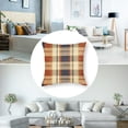 thumbnail image 5 of PHYHOO Fall Plaid Pillow Covers Set of 2 Orange Plaid Tartan Print Autumn Themed Decorative Throw Pillows Outdoor Pillowcase Square Farmhouse Cushion Case Decor for Couch Sofa Bed, 5 of 7