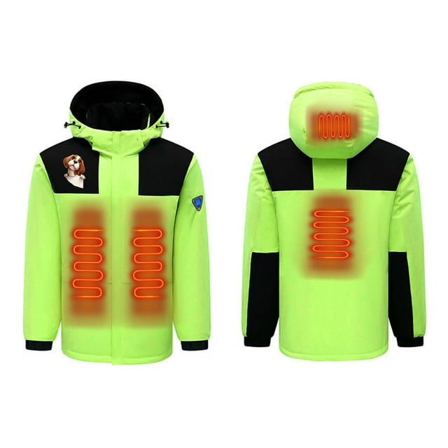 Chaquetas y abrigos de piel sintética con capucha y manga larga, con calefacción inteligente por USB, temperatura constante, resistente al viento, talla grande, para hombre y mujer, invierno, 4 unidad