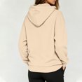 thumbnail image 4 of Women's Oversized Zip Up Hoodie Sweatshirt Casual Long Sleeve Loose Fit Pullover Streetwear Cozy Fleece Outwear Plus Size Drop Shoulder Kangaroo Pocket Winter Fall, 4 of 8