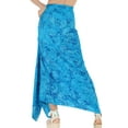 thumbnail image 3 of HAPPY BAY Women's Summer Beachwear Sarong Bikini Wraps Swim Cover up Skirt Wrap Bathing suit Swimwear Swimsuit Beach Coverups for Women One Size Lapis, Leaf, 3 of 3