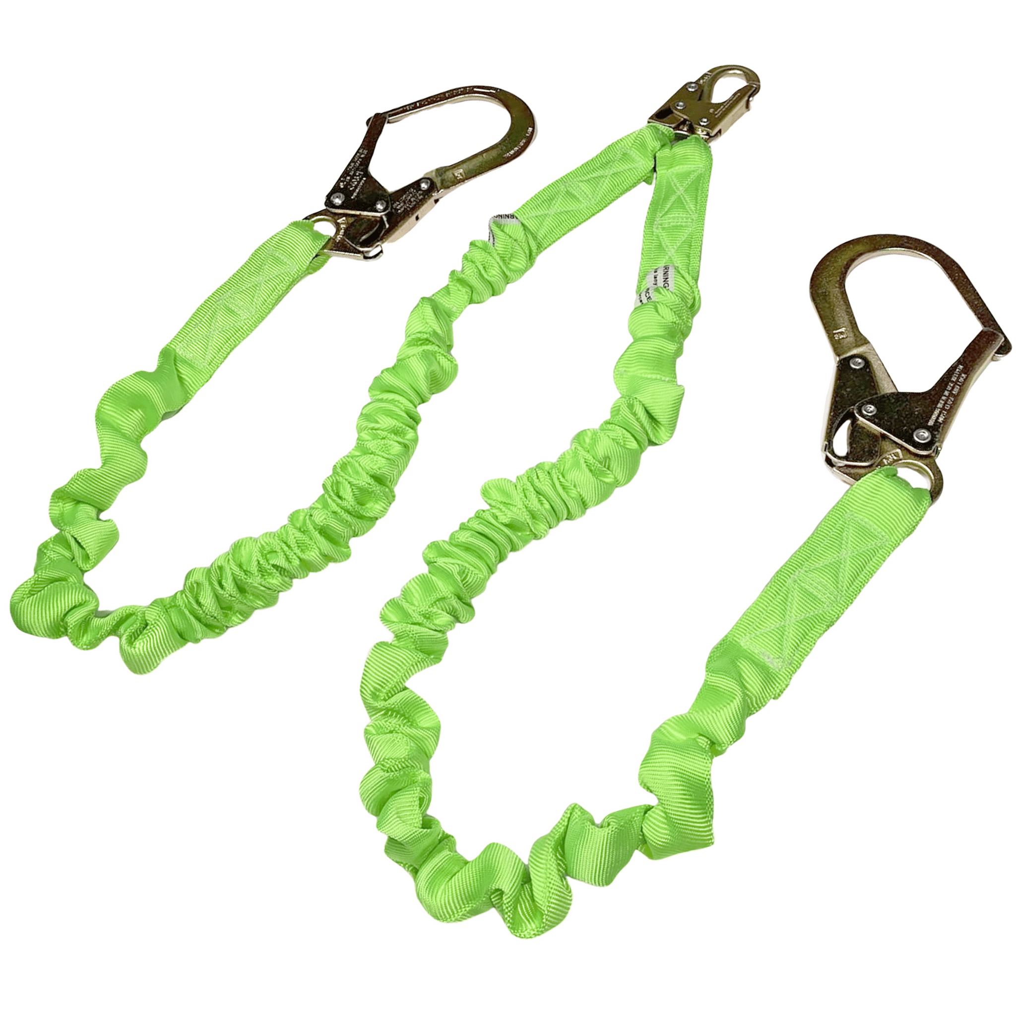 JORESTECH Twin Leg Internal Shock-Absorbing Lanyard with Snap Hook and Scaffolding Hook