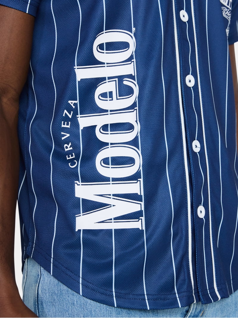 Baseball Jersey とFlannel Shirtのセット Modelo Men's and Big Men's Front Back Graphic Button Up Baseball