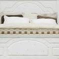 thumbnail image 3 of HomeRoots Decor Faceted and Curved Rustic Wooden California King Size Bed, White, 3 of 5