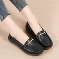 thumbnail image 3 of Big Size Women's Casual Loafers Slip On Leather Shoes Lightweight Walking Shoes Moccasins Classic Penny Loafer Flats Boat Shoes, 3 of 9