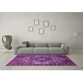 thumbnail image 3 of Ahgly Company Indoor Square Persian Purple Traditional Area Rugs, 5' Square, 3 of 4