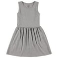 thumbnail image 4 of Pink Angel 3-Pack Girls' Dresses, Kids Casual Fit and Flare Sleeveless Summer Dress & School Outfit, 100% Cotton - Grey/Navy/Fuchsia, 4 of 10