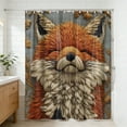 thumbnail image 6 of AuroraX Shower Curtains 72" x 72" Cute Fabric Embroidery Highland Cow Bath Curtain Mildew Resistant Farmhouse Neutral Abstract Bathtub Cortinas for Bathroom Decor, 6 of 6