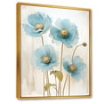 thumbnail image 2 of Designart "Poppy Meadow in Blue and Grey" Floral Framed Wall Art - Traditional Blue Poppies Bedroom Framed Canvas Wall Art, 2 of 6