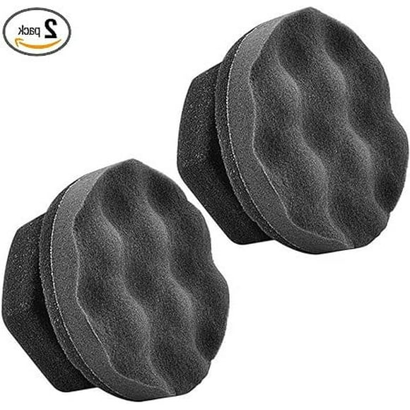 Lot de 2 Grands Tampons Applicateurs Brillants pour Pneus, Tampons Applicateurs pour Pneus Durables Réutilisables à Adhérence Hexagonale pour Appliquer la Brillance des Pneus