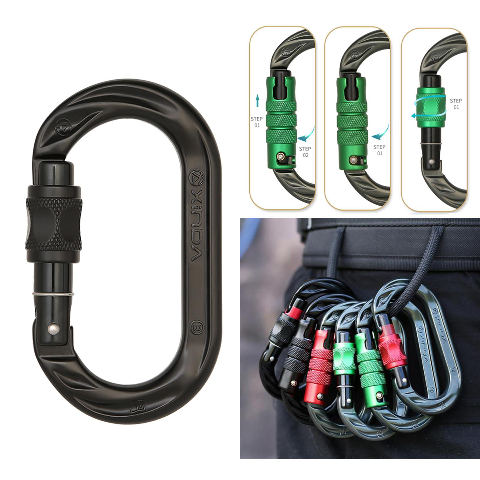 Details about   Hardware Connecting Rings Carabiners Caving Chain Connecting Dog leash 