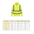 thumbnail image 4 of Men's Solid Color Reflective Hooded Sweatshirt Long Sleeve Sweater Top Loose Road Work High Visibility Pullover (Orange,XL), 4 of 4