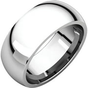 Comfort Fit 8mm 316 Stainless Steel Couples Domed Wedding Band Ring sz 8.0