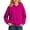 Hot Pink, variant on Kids Girls Boys Hoodies Preppy Long Sleeve Hooded Sweatshirt Pullover Top with 2 Pockets