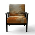 thumbnail image 4 of Designart "Glowing Copper" Yellow Abstract Landscape Upholstered Accent Chair - Modern Arm Chair For Bedroom, 4 of 5