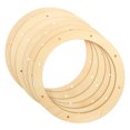 thumbnail image 2 of 6pcs Wood Wreath Ring Wood Wreath for Craft Wreath Form Rack Wood Made Wreath Frame, 2 of 8