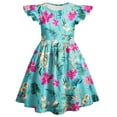 thumbnail image 4 of MHFRRA Girls Dresses Girls Summer Dresses Floral Print Casual Sleeveless Dress for Toddler Kids Age 3 10 Playground School Outdoor Daily Wear Comfortable Breathable Outfit, 4 of 4