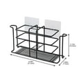 thumbnail image 3 of Toothbrush Holder Wall Mounted, Toothbrush Holder For Shower, Silver Stainless Steel Bathroom Accessories Organizer, Black, 3 of 6