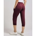thumbnail image 4 of 3-Pack: Women's Capri Silky Soft Joggers Cuffed Athletic Comfy Casual Sweatpants with Pockets (Available in Plus Size), 4 of 7