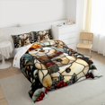 thumbnail image 3 of Manfei Girly Cartoon Snowman Queen Comforter Set for Kid, Merry Christmas Bedding Comforter Set, Western Winter Festival Reversible Bedding Set, Luxury Bedroom Decor, 3 Pieces, 3 of 8
