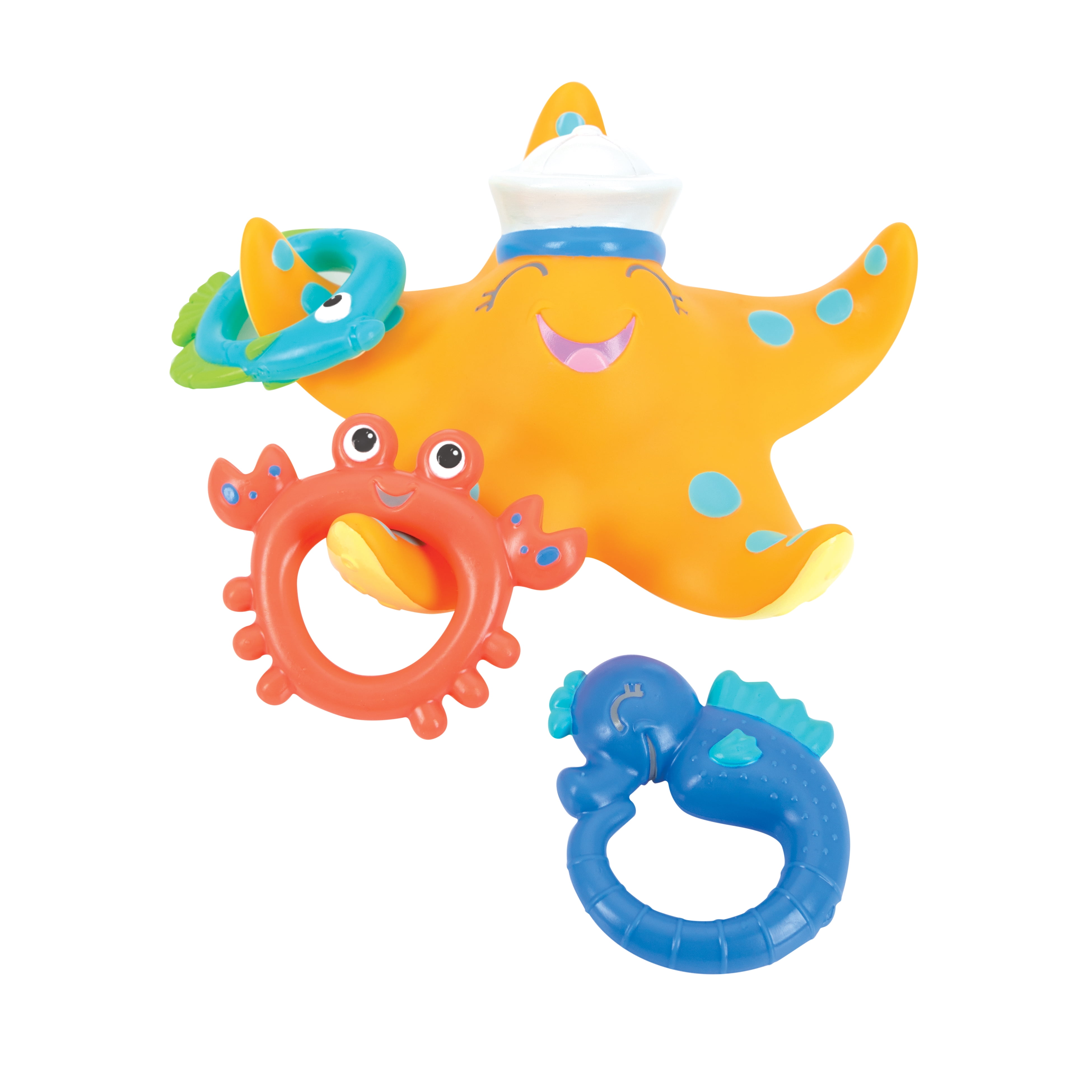Nuby Floating Starfish Ring Toss Bath Toy for Toddlers