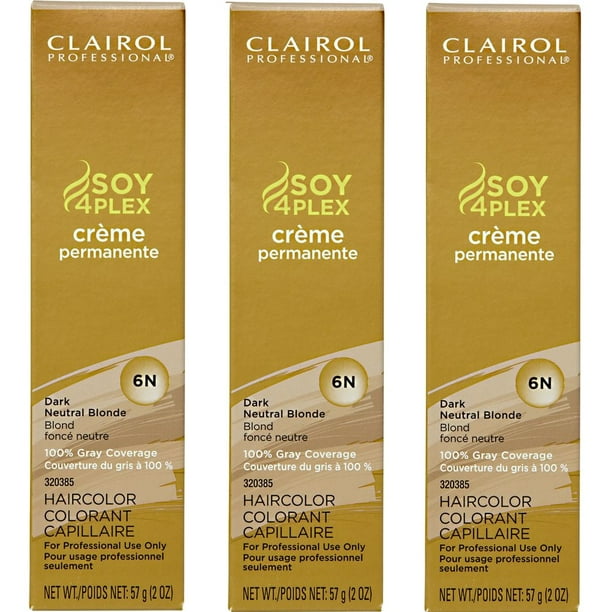 Clairol Soy4plex Hair Color Dark Neutral Blonde Creme 2oz Hc Spc6n 3 Pack Walmart Com Walmart Com