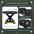 thumbnail image 6 of Functional Retro Style Dining Table Set with Extendable Table and 4 Upholstered Chairs for Dining Room and Living Room,Espresso, 6 of 9