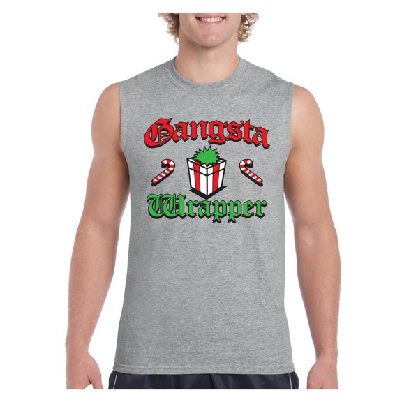 Normal is Boring - Men's Graphic T-Shirt Sleeveless, up to Men Size 3XL - Christmas Wrapper