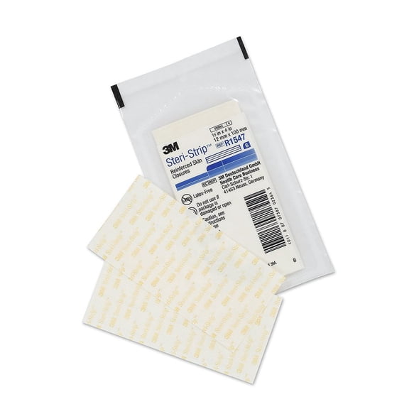 Steri-Strip Skin Closure Strip 1/2 X 4 Inch Nonwoven Material Reinforced Strip White, R1547 - Case of 1200