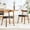 Two Walnut&Black Chairs, variant on Hi loPres Solid Wood Dining Chairs Set of 2, Modern Walnut Color Accent Seating with White PU Leather Cushion for Kitchen Room