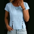 thumbnail image 5 of ByworldtasicNo Boundaries Casual Blouses for Women Short Sleeve Cute Tops Dressy Cute Trendy 2026 Basic T Shirt, 5 of 6